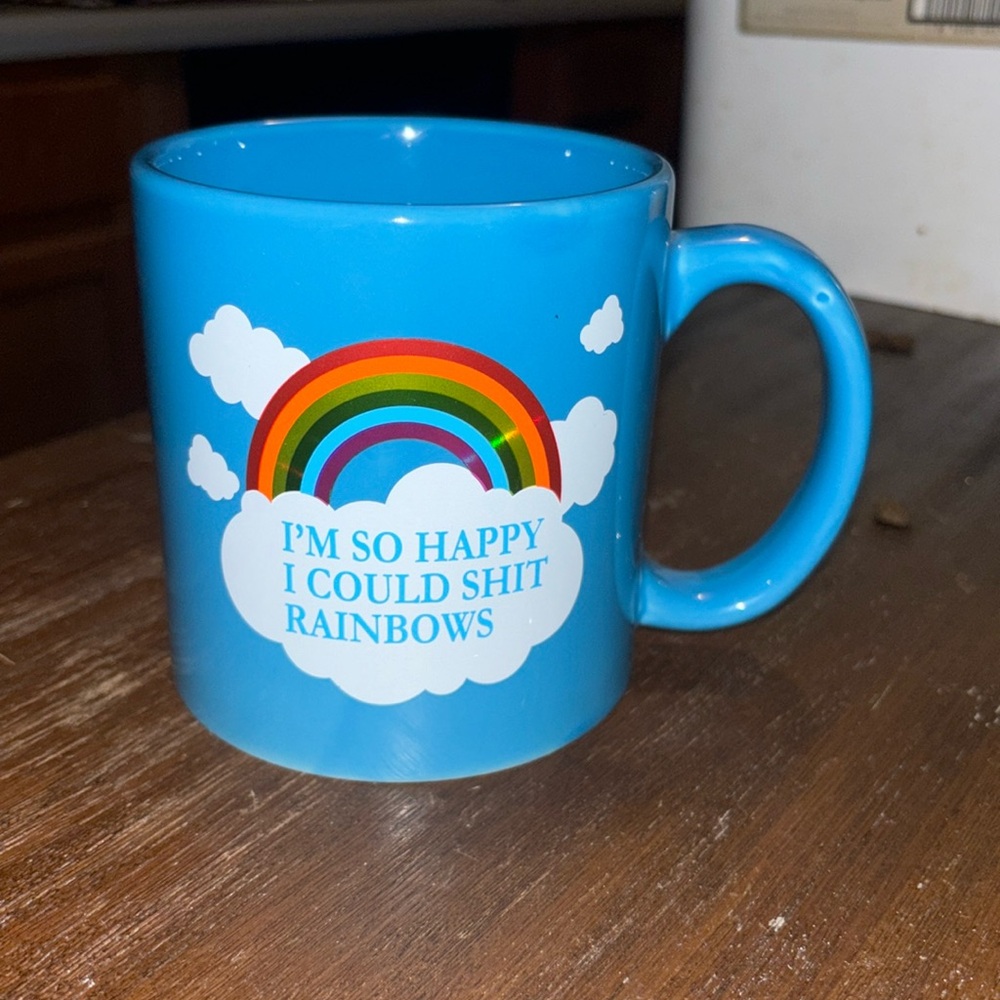 Extra large coffee mug Am So Happy I Could....Rainbows - Picture 3 of 3